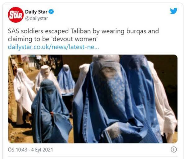 Sas komandoları Talibandan kaçmak için kadın kıyafeti giydi
