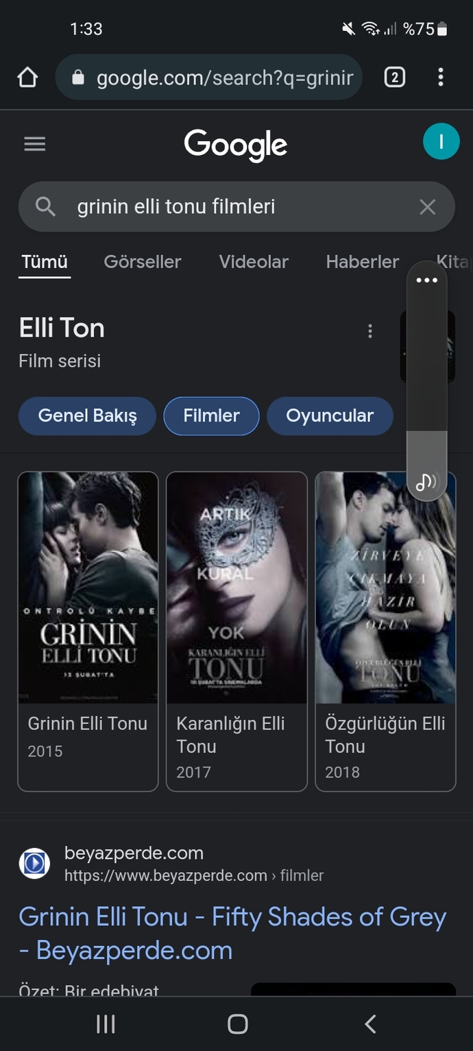Grinin 50 tonunu izledim 2. si ne diye geçiyor?