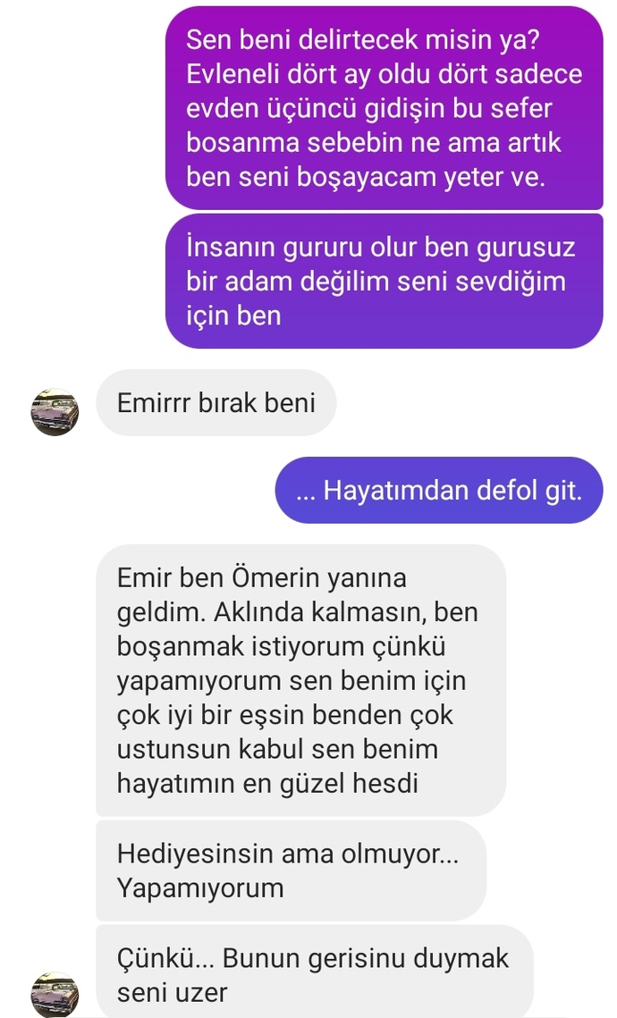 Eşiniz sürekli evden boşanmak için gitse ve size böyle mesaj atsa ne yapardınız?