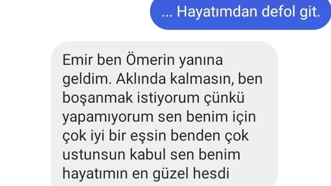 Eşiniz sürekli evden boşanmak için gitse ve size böyle mesaj atsa ne yapardınız?