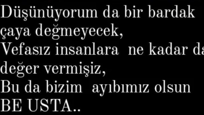 Vefasız insanlara bir cümle yazsanız ne olurdu?