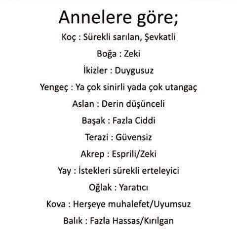 Annenize göre siz nasılsınız ☺️?