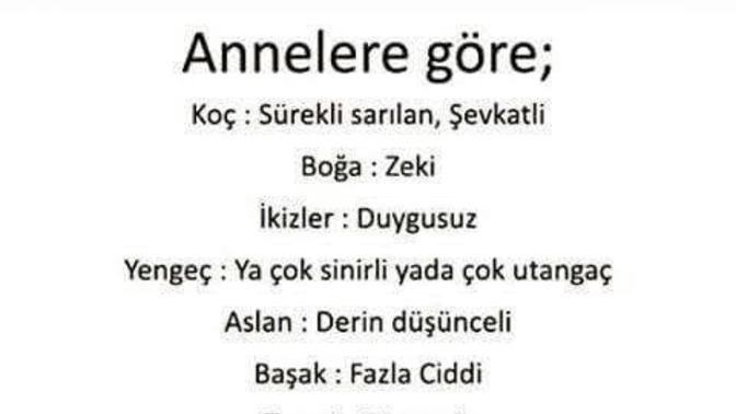 Annenize göre siz nasılsınız ☺️?
