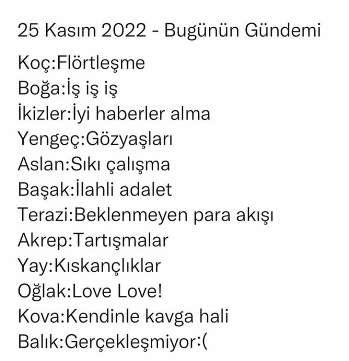 25 Kasım 2022 burçların gündemi nedir?