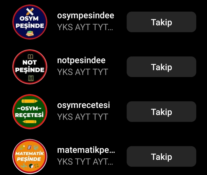 Yks icin instagram sayfalari var mi bildiginiz?