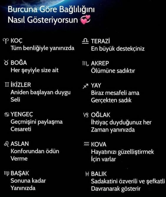 Burcuna göre bağlılığını nasıl gösteriyorsun?