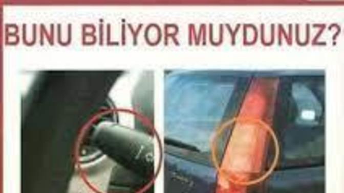 Arabalar da gizli bir kol var bunu kullanıyor musunuz?
