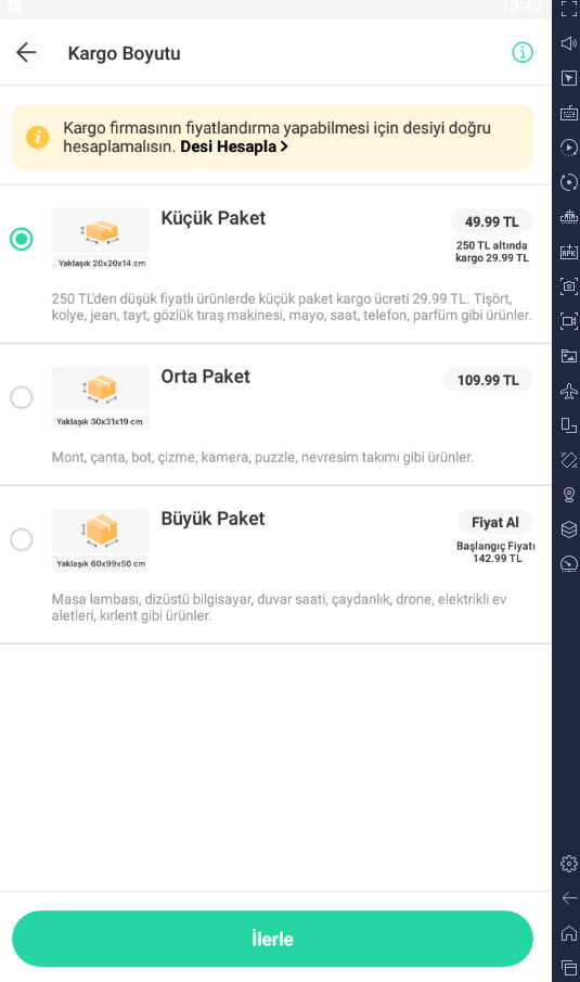 Dolap uygulamasında satacağım ürünün ücretini kim ödüyor?