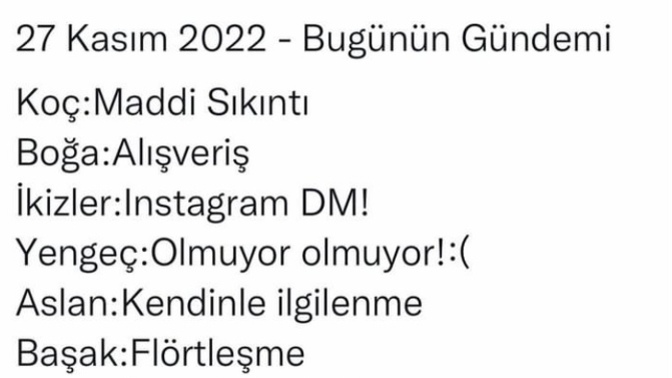27 Kasım 2022 burçların gündemi nedir?