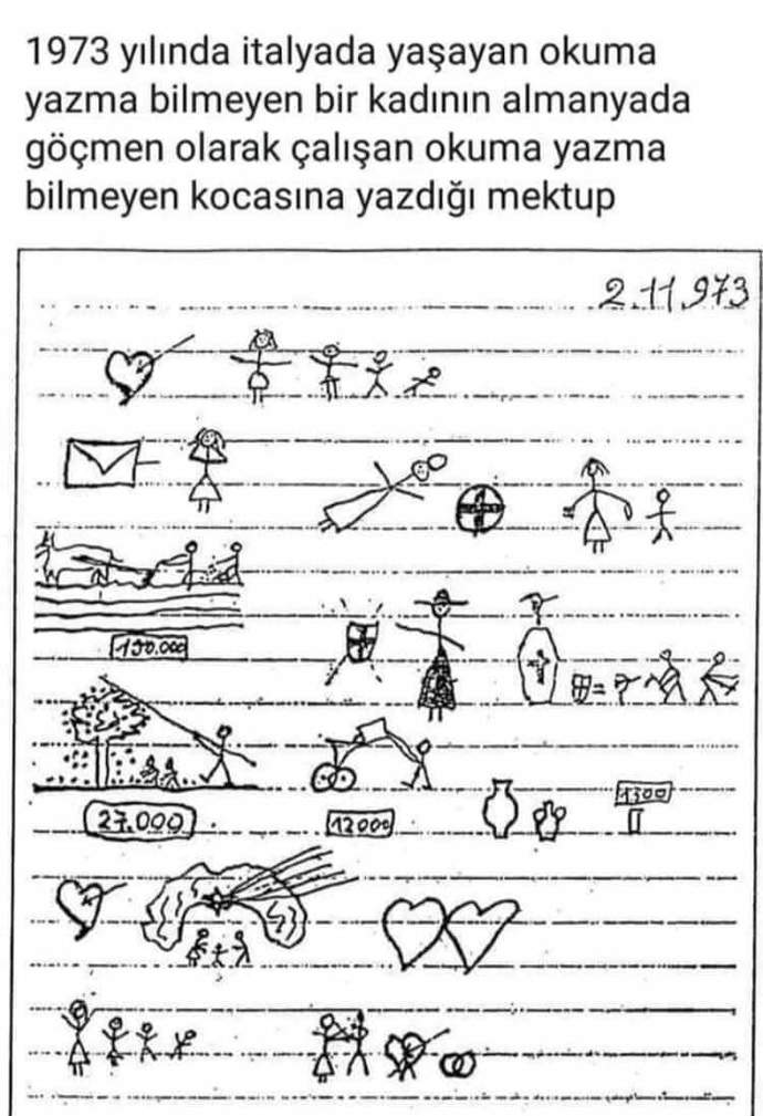 Okuma-yazma bilmeden, karşınızdaki okuma-yazma bilmeyen insana sevginizi, mektupla nasıl anlatabilirsiniz?
