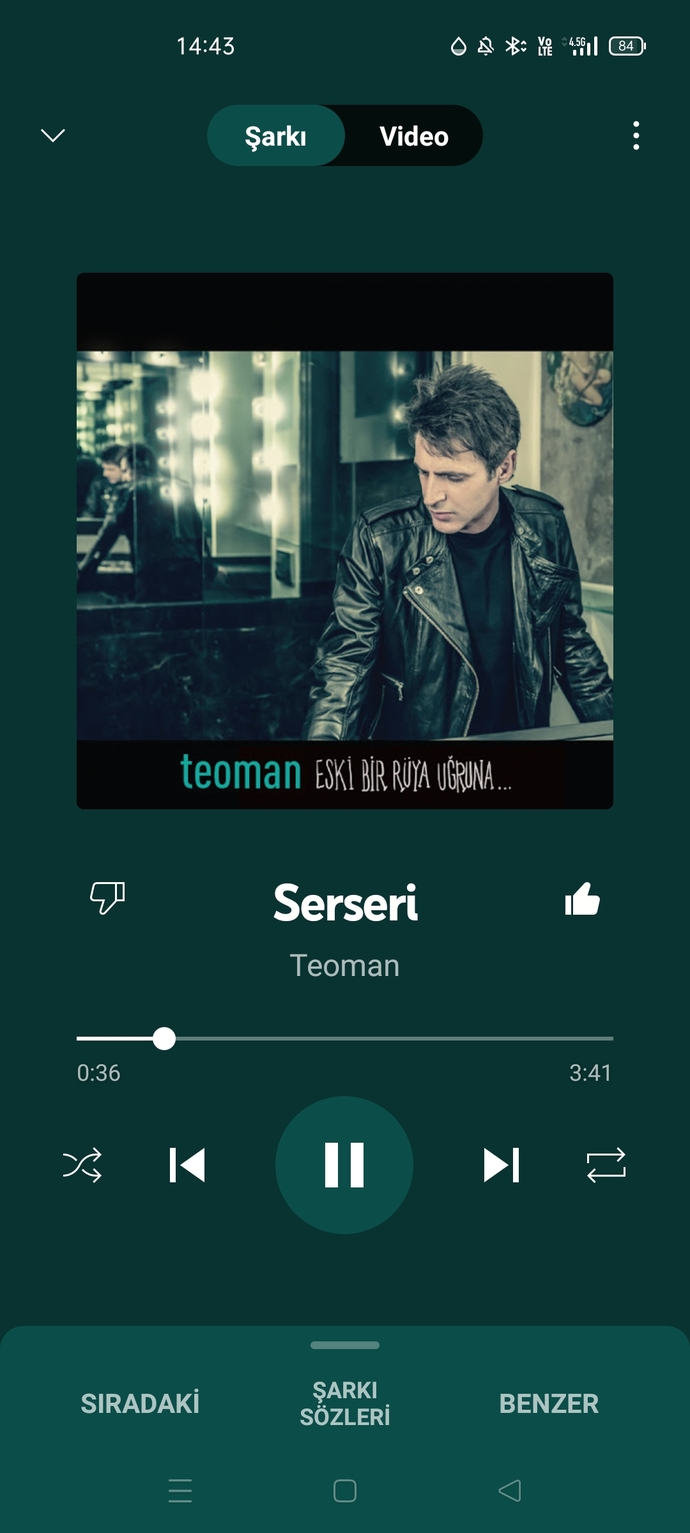 Şuanki dinlediğim 🖤