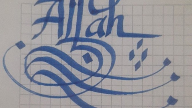 Kaligrafi ile 2. günümdeyim, bence fena değil gelişme hızım, sizce nasıl?