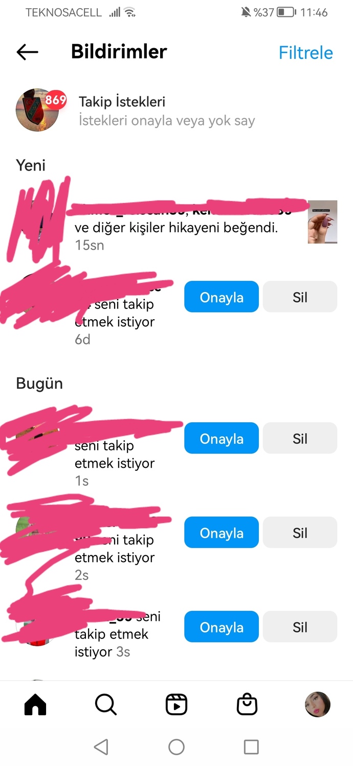 Instagram storylerine sık beğeni atar mısınız?