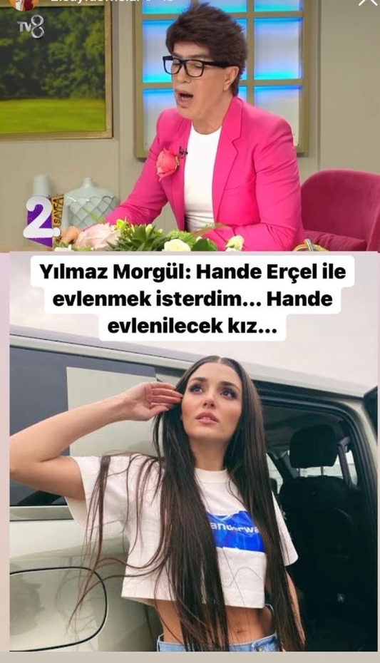 Yılmaz Morgül, Hande Erçelle evlenmek istermiş. Siz hangi ünlüyle evlenmek isterdiniz😄?