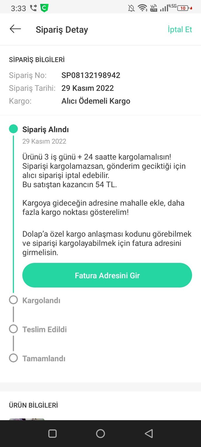 İlk kez bir ürün sattımda nasıl devam edeceğim anlamadım?