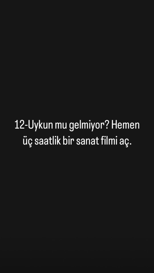 Uykunuz gelsin diye film izler misiniz?