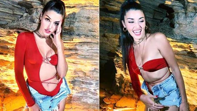 Hande Erçel size dikkat çekmek için böyle teşhirci içerikli fotoğralar çekiniyor?