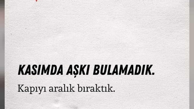 Kasımda aşkı bulamayanlar kapıyı aralık bıraktı mı 😂?