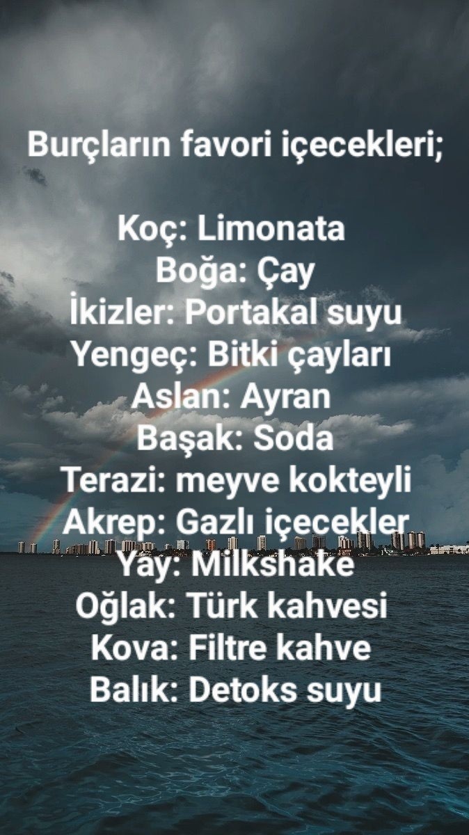 Burcuna göre favori içeceğin ne?