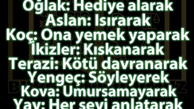 Burcunuz sevgisini nasıl belli eder?