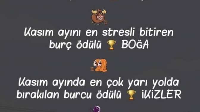 Burçlar kasım ayını nasıl bitirdi?
