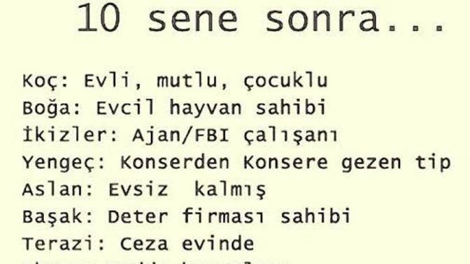 10 yıl sonra burcunuza göre ne yapıyorsunuz?
