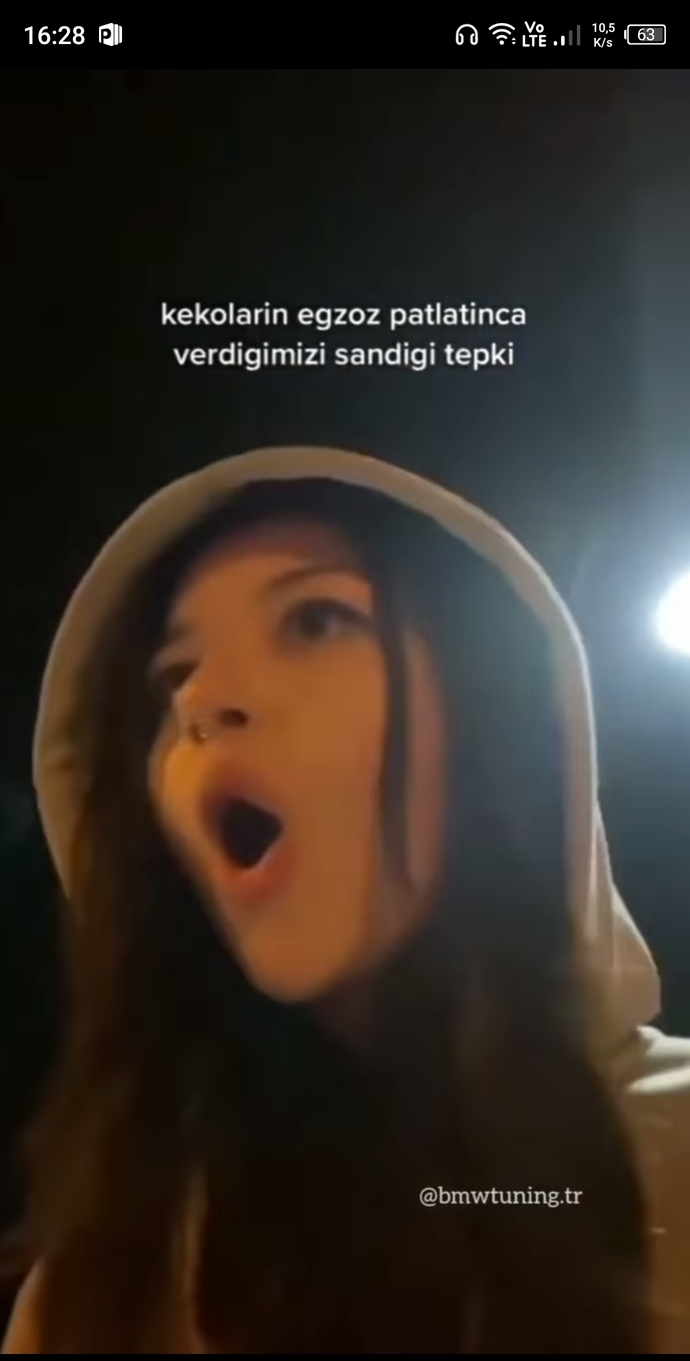 Videoda denk geldim de erkekler egzozları kızlar için mi patlatır yoksa kendi zevkleri için mi 😁 ?