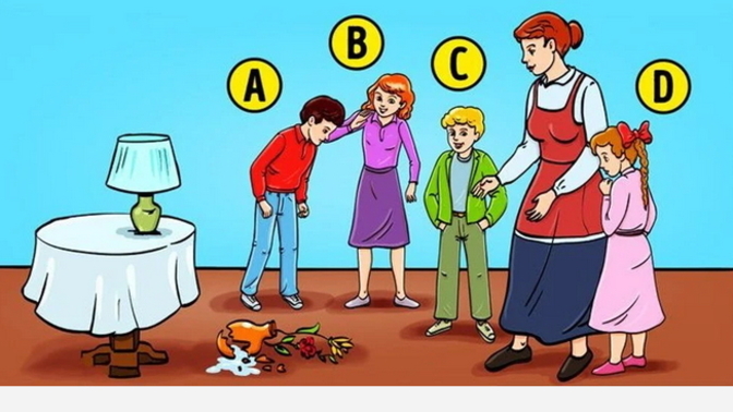 Sizce vazoyu kim kırdı? ?