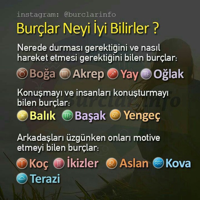 Burçlar neyi iyi bilirler?