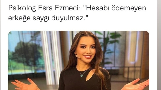 Hesabı ödemeyen erkeğe saygı duyulmaz mı?