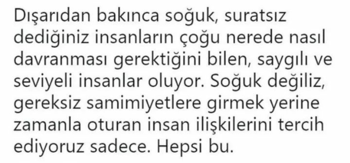 Soğuk biri misiniz, yoksa samimi mi?