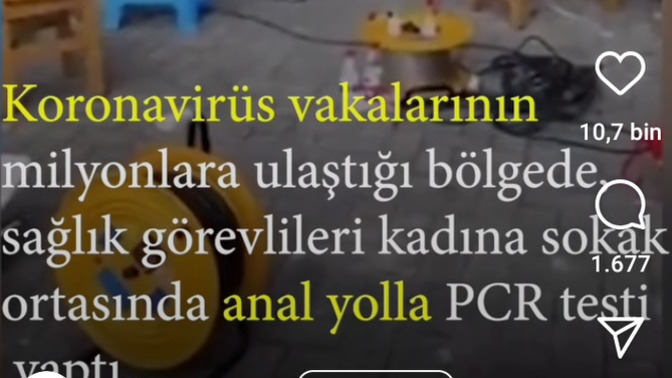Çin de yeni alınan karantina tedbirlerinden biri kadına sokakta anal yolla pcr testi yapacak kadar sıkı tedbirler normal mi?