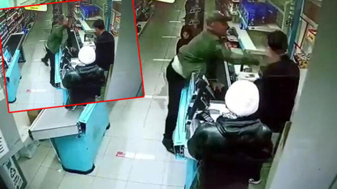'Telefonum kayboldu' diyerek kasiyeri tokatladı! Sizce ceza alır mı?