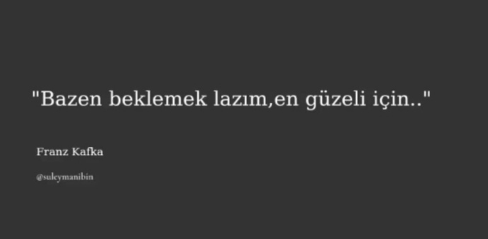 Beklemeyi sever misin?