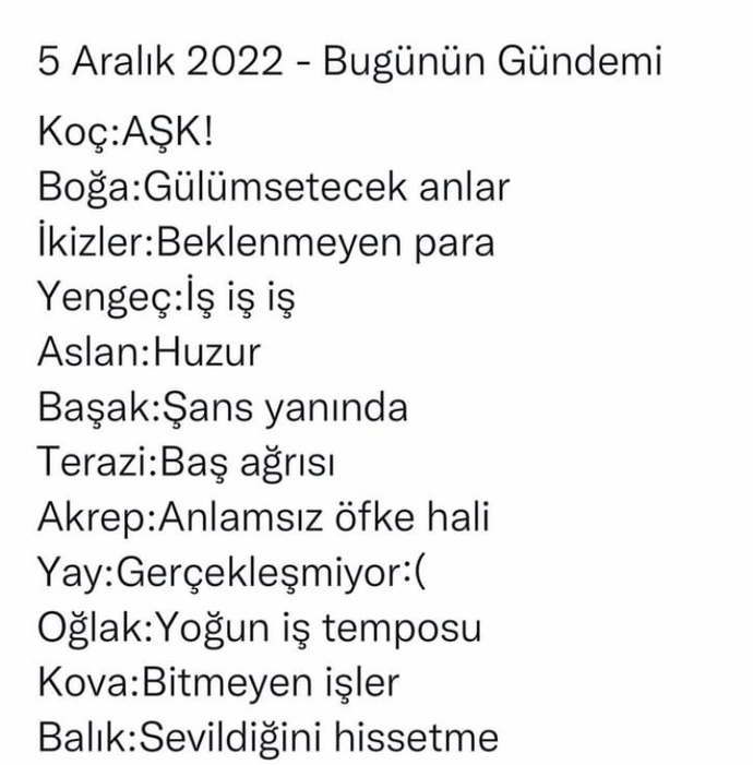 5 Aralık 2022 burçların gündemi nedir?