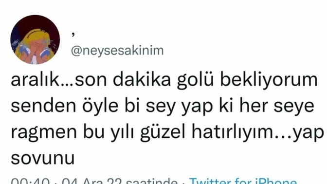 Bu senenin son ayından beklentiniz nedir?