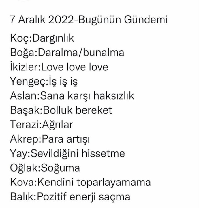 7 Aralık 2022 burçların gündemi nedir?