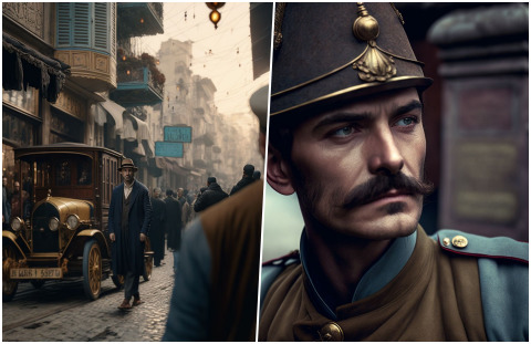 Yapay zeka ile 1910 yılının İstanbulu çizilmiş. Beğendiniz mi?
