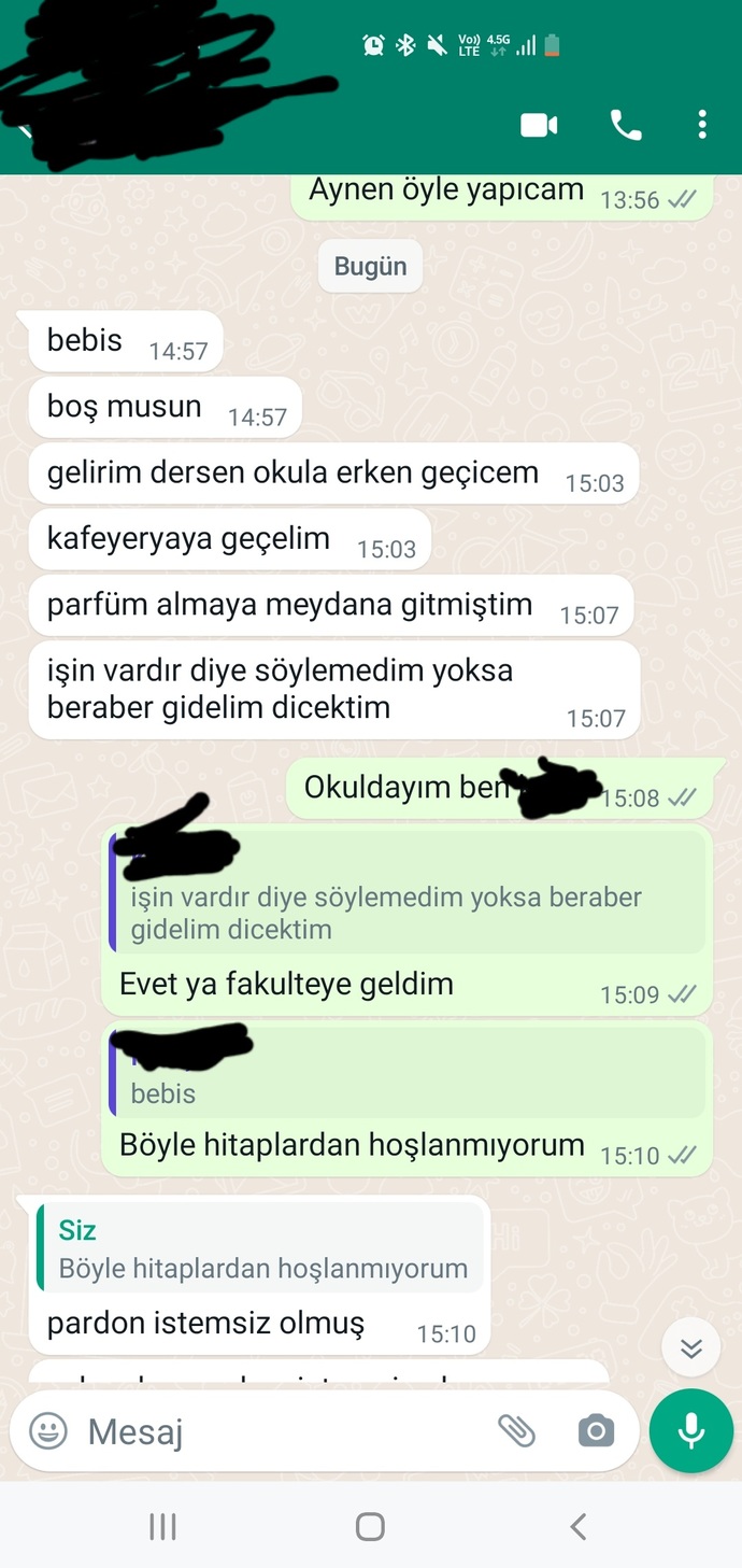 Arkadaşlar sizce kırıcı mi konuşmuşum? Sevgilim değil bu arada sınıf arkadaşım kendisi?