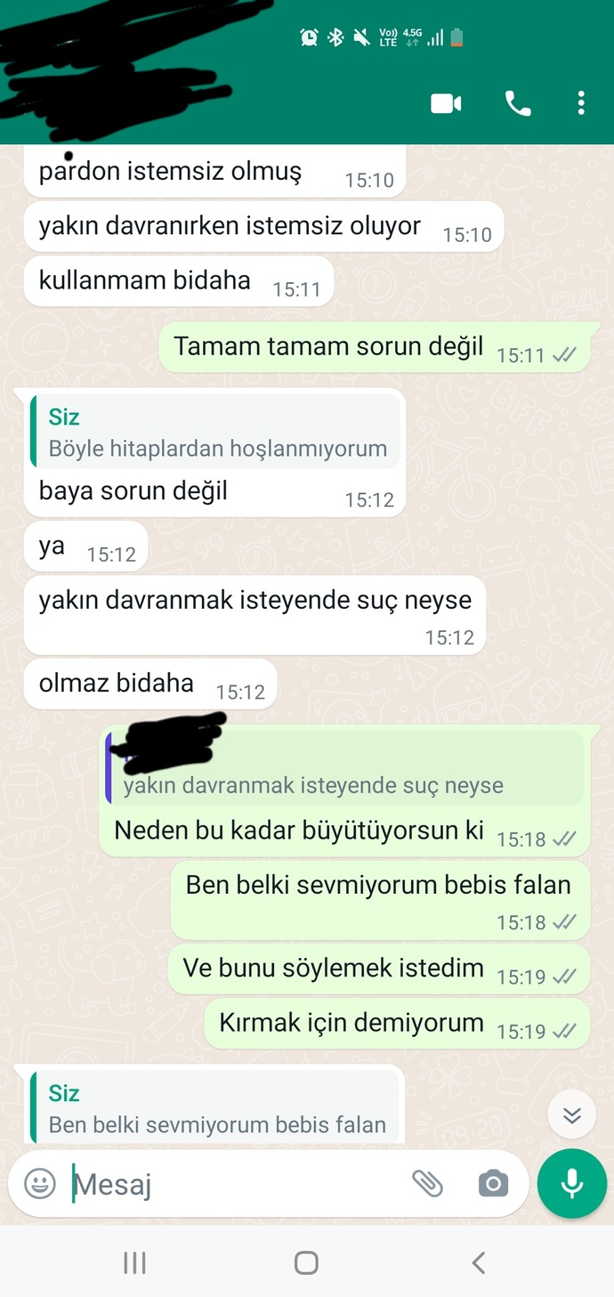 Arkadaşlar sizce kırıcı mi konuşmuşum? Sevgilim değil bu arada sınıf arkadaşım kendisi?