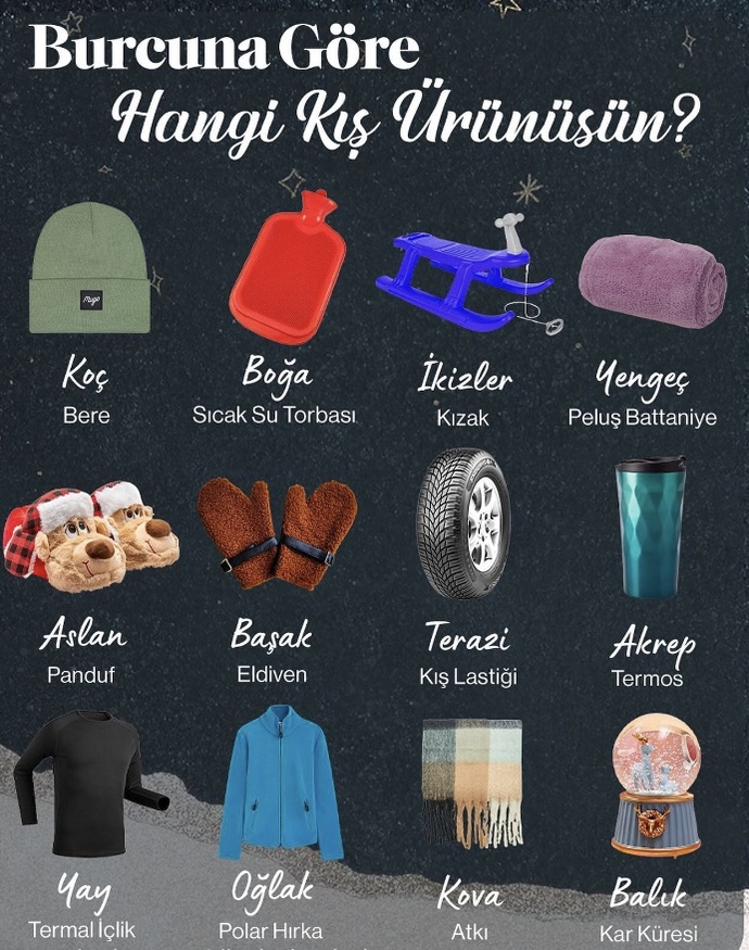 Burcunuza göre hangi kış ürünüsünüz ❄️?