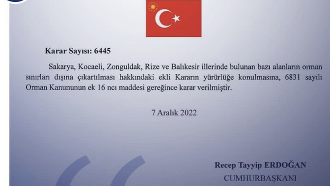 160.000m² orman, orman olmaktan çıkarıldı! Ne düşünüyorsunuz bu konuda?