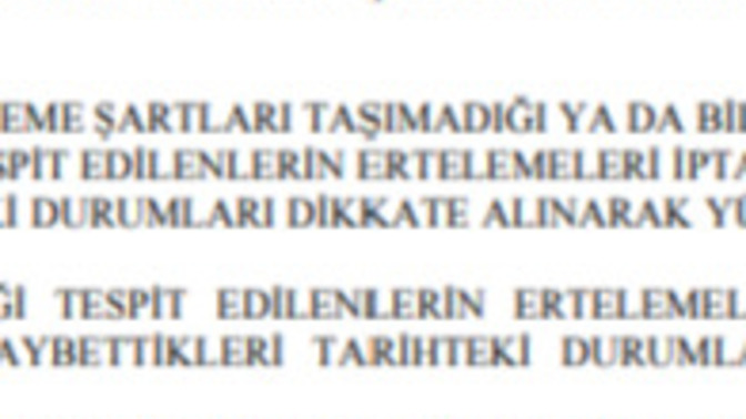Tecil tarihi ne zaman kadar?