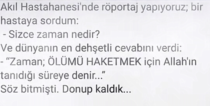Sizce zaman nedir?
