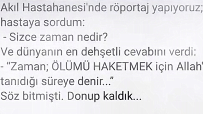 Sizce zaman nedir?