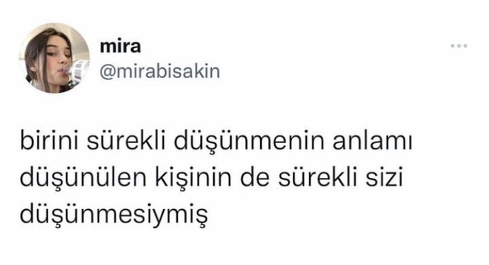 Sürekli düşündüğünüz biri var mı?