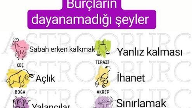 Burcunuza göre dayanamadığınız şeyler neler?