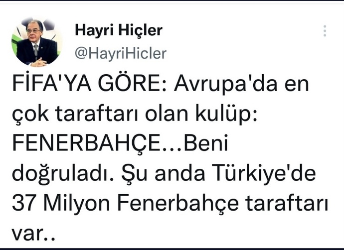 Türkiye’nin , en çok taraftarı olan hangi takımdır?