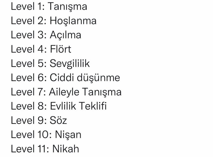 Aşk hayatınızda kaçıncı leveldesiniz?