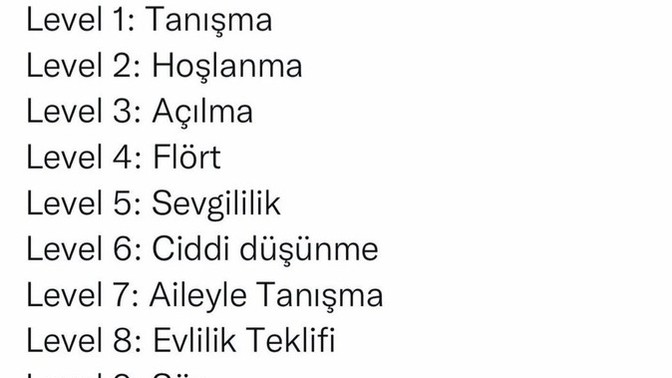Aşk hayatınızda kaçıncı leveldesiniz?